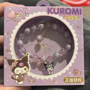 NWT Kuromi Purple Beaded Bracelet